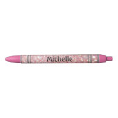 Glitter en Stripes Zwarte Inkt Pen (Voorkant)
