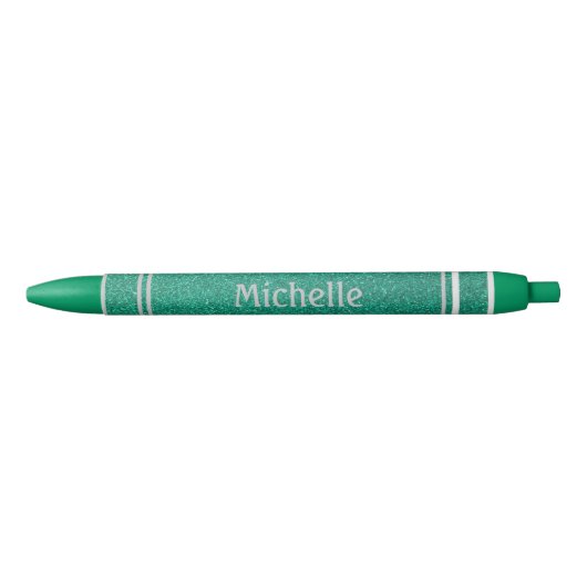 Glitter en Stripes Zwarte Inkt Pen (Voorkant)