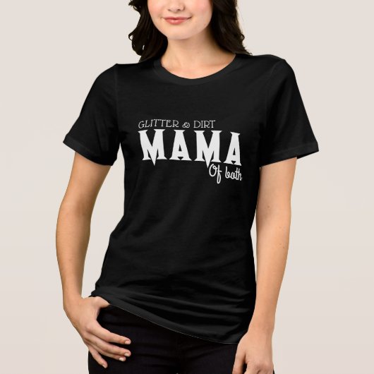 Glitter en Vuilnis Mama van Beide T-Shirt – Grappi (Voorkant)