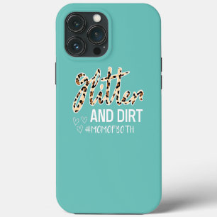 Glitter En Vuilnis Moeder Van Beide Luipaard iPhone 13 Pro Max Hoesje