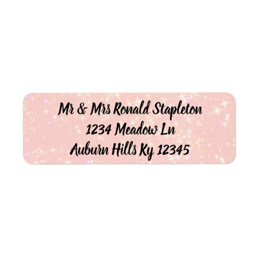 Glitter Etiket (Voorkant)