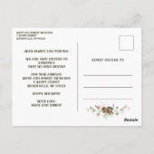 Glitter Eucalyptus & Holly Berry New Home Holiday Briefkaart (Achterkant)
