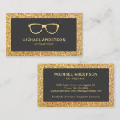 Glitter Eyeglasses Oogdokter Optometrist Visitekaartje (Voorkant / Achterkant)