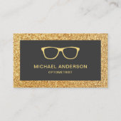 Glitter Eyeglasses Oogdokter Optometrist Visitekaartje (Voorkant)