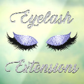Glitter Eyelash Extensions Business Front Raamsticker (Vel 3)