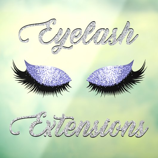 Glitter Eyelash Extensions Business Front Raamsticker (Vel 3)