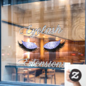 Glitter Eyelash Extensions Business Front Raamsticker (Cafe Raam)