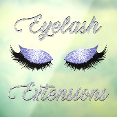 Glitter Eyelash Extensions Business Front Raamsticker (Vel 3)