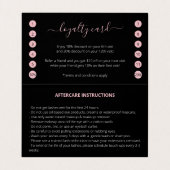 Glitter Eyelashes Aftercare Loyalty in één keer  Visitekaartje (Binnenkant ongevouwen)