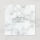 Glitter Eyelashes Salon Black White Vierkante Visitekaartje (Achterkant)