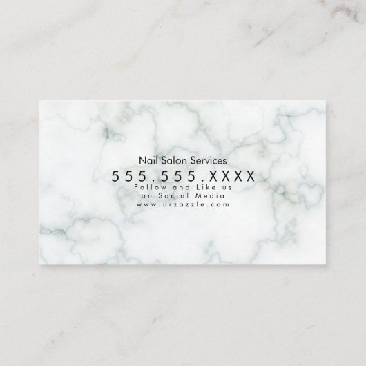 Glitter Eyelashes Salon Black White Visitekaartje (Achterkant)