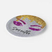 Glitter Eyes Birthday 18th | 21e | 30e | 50e Papieren Bordje (Gekanteld)