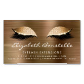 Glitter Eyes geborsteld Metaal Lash Extensions Gol Magnetisch Visitekaartje (Voorkant)