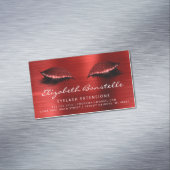 Glitter Eyes geborsteld Metaal Lash Extensions roo Magnetisch Visitekaartje (Voorbeeld)