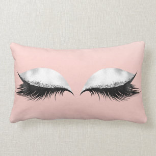 Glitter Eyes Makeup Confetti Pink Pastel Ombre Kussen