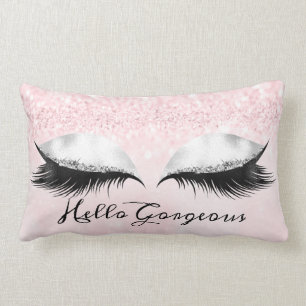 Glitter Eyes Makeup Lashes Pink Pastel Prachtig Kussen