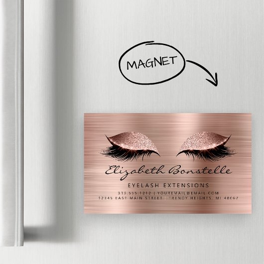 Glitter Eyes Metallic Aesthetician Roos Gold Black Magnetisch Visitekaartje