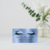 Glitter Eyes Pale Blue Metallic Lash Extension Visitekaartje (Staand voorkant)
