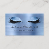 Glitter Eyes Pale Blue Metallic Lash Extension Visitekaartje (Voorkant)