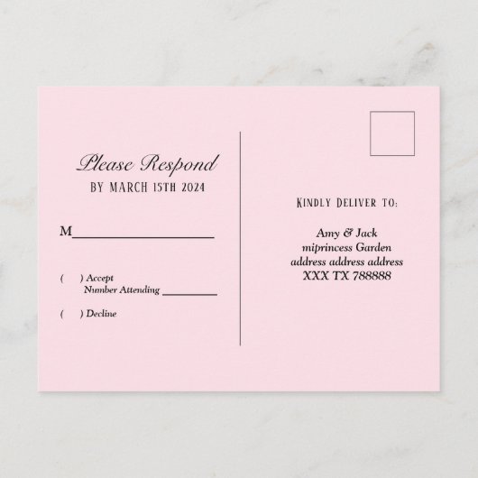 glitter faire call rsvp uitnodiging briefkaart (Achterkant)