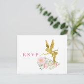 glitter faire call rsvp uitnodiging briefkaart (Staand voorkant)