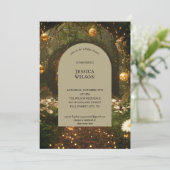 Glitter Fairy Tale Enchanted Forest Baby shower Kaart (Staand voorkant)