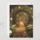 Glitter Fairy Tale Enchanted Forest Baby shower Kaart (Achterkant)