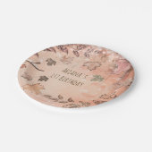 Glitter Fall Leaves Winter Golden Autumn Papieren Bordje (Gekanteld)