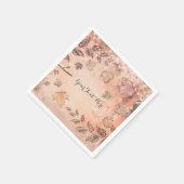 Glitter Fall Leaves Winter Golden Autumn Servet (Hoek)