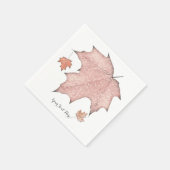 Glitter Fall Leaves Winter Golden Autumn Servetten (Hoek)