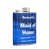 Glitter Faux Folie Confetti look Maid of Honor Heupfles (Rechts)