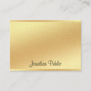 Glitter Faux Gold Hand Script Elegante kalligrafie Visitekaartje