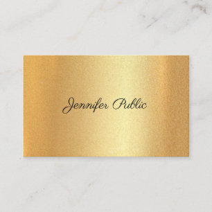 Glitter Faux Gold Handgeschreven kalligrafie Scrip Visitekaartje