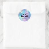 Glitter Faux Lashes, Iridescent Holografim, Makeup Ronde Sticker (Tas)