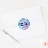 Glitter Faux Lashes, Iridescent Holografim, Makeup Ronde Sticker (Envelop)