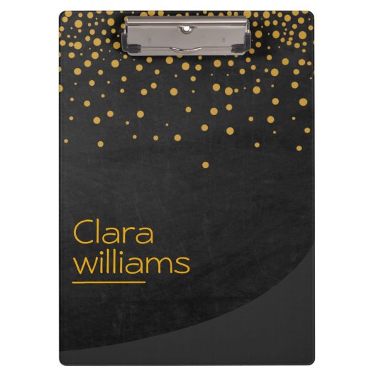 Glitter Faux Sparkle Confetti Modern Elegant Klembord (Voorkant)