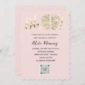 Glitter Feet Baby Girl Boy QR CODE Poeder Kaart (Voorkant / Achterkant)