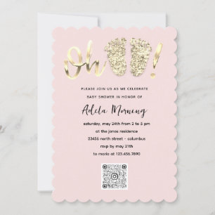 Glitter Feet Baby Girl Boy QR CODE Poeder Kaart