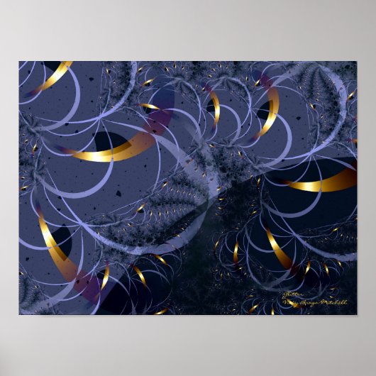 Glitter Fine Fractal Art Poster (Voorkant)