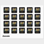 Glitter Fireworks 2023 Happy New Year Vierkante Sticker (Vel)