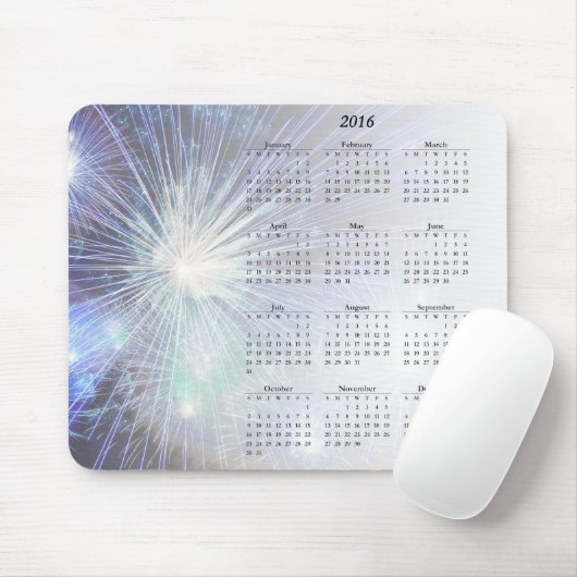 Glitter Fireworks Feestdagen Calendars 2016 Muismat (Met muis)
