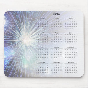 Glitter Fireworks Feestdagen Calendars 2016 Muismat