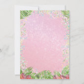 Glitter Flamingle Sequin Girl Birthday  Kaart (Achterkant)