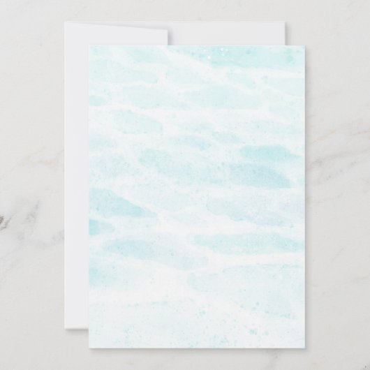 Glitter flamingo partijuitnodiging kaart (Achterkant)