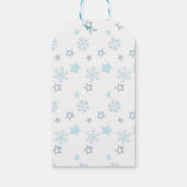 Glitter Floral Holiday Cadeaulabel (Achterkant)