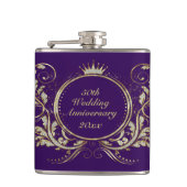 Glitter Floral Lijst Heupfles (Voorkant)