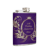 Glitter Floral Lijst Heupfles (Rechts)