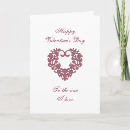 Glitter Flourish Valentine Greeting Card Feestdagen Kaart