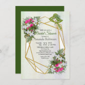 Glitter Flower Bouquet Vrijgezellenfeest Kaart (Voorkant / Achterkant)