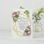 Glitter Flower Bouquet Vrijgezellenfeest Kaart (Staand voorkant)